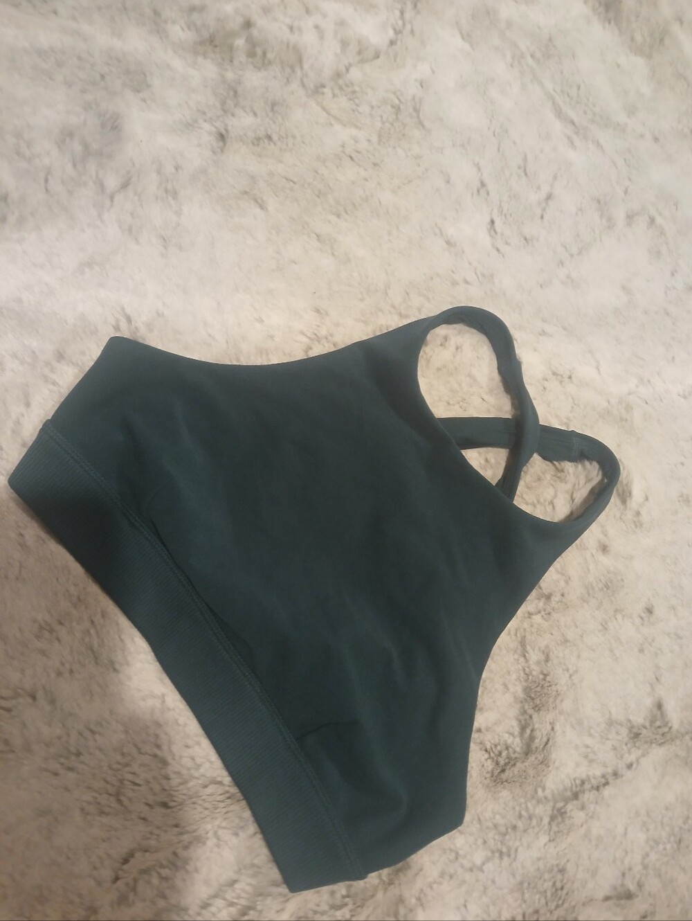 ALO Yoga Dark Teal Racerback Sports Bra Top